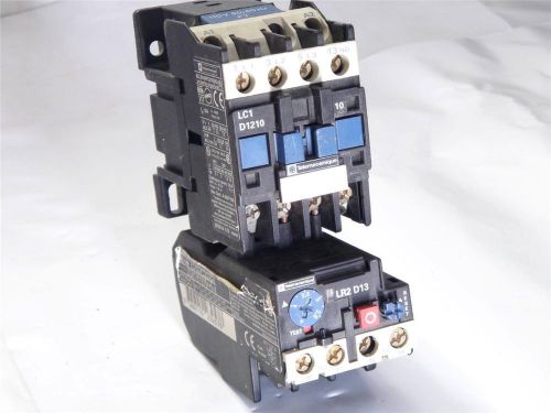 Telemecanique IEC starter 12A, 110V coil, OL 2-4 A. LC1 D1210 and LR2D1308