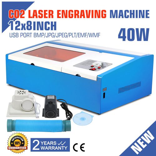 CO2 LASER ENGRAVING MACHINE W/ COOLING FAN CARVING WORK COMPUTERIZED POPULAR