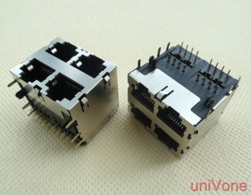 Rj45 connector,multi-port pcb modular jacks,2x2,side entry,2pcs for sale