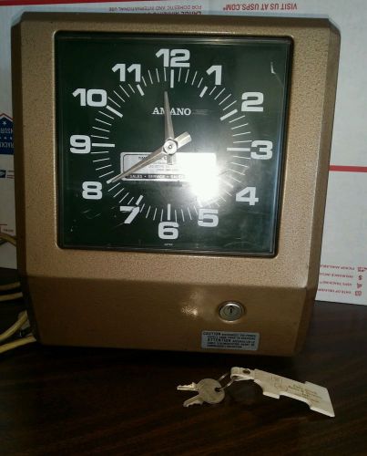 Vintage Amano Card Punch/Stamp - Time Clock Complete with Keys