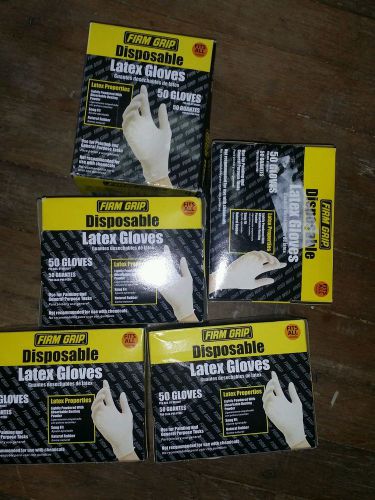 Disposable Gloves Latex Lot 50 x 5 boxes Fits All Free ship