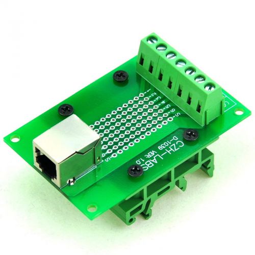 Rj11/rj12 6p6c interface module w/simple din rail mounting feet,right angle jack for sale