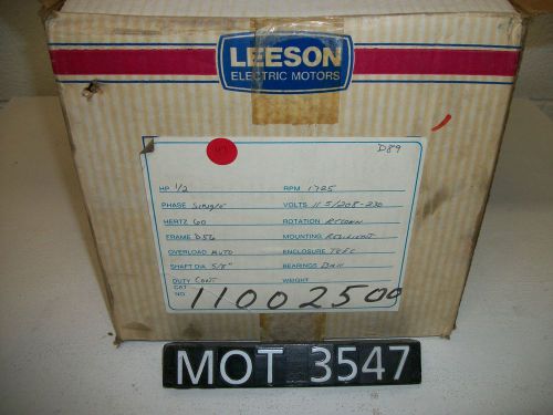 NEW Leeson .5 HP 110025.00 D56 Frame Single Phase Motor (MOT3547)