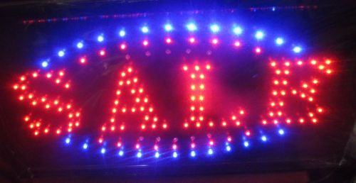 **NEW 19&#034; X 10&#034; LED MOTION SALE SIGN-FLASHING- ON &amp; OFF SWITCH-2 LINE LITES