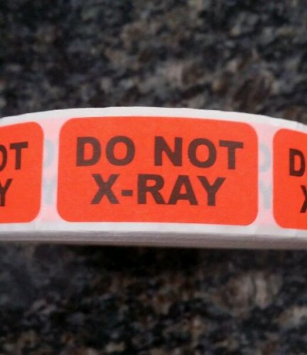DO NOT X-RAY Warning Sticker Label fluorescent red bkgd 20 labels made in USA