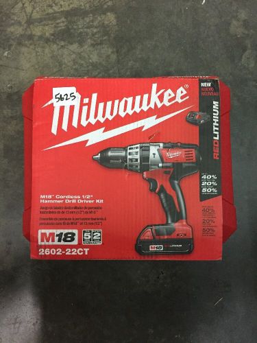 Milwaukee 1/2&#034; Hammer Drill Driver Kit 2602-22CT