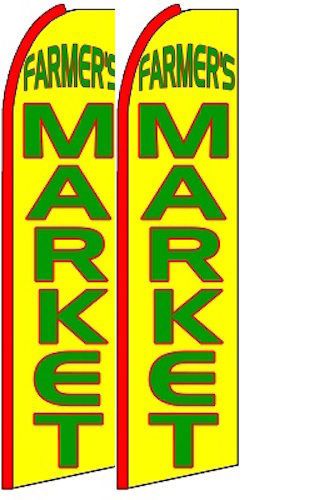 Farmers Market King Size Polyester Swooper Flag pk of 2