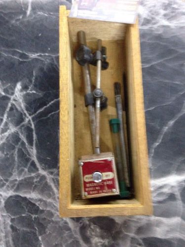 Vintage Machinist Tools - Enco No 300 Magnetic Tool Mount Base with Rods