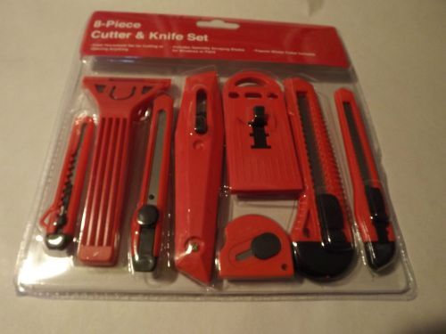 Inexpensive 8 Pcs Utility Knife Set with Cutter Blades  and Scraper Hand Tools