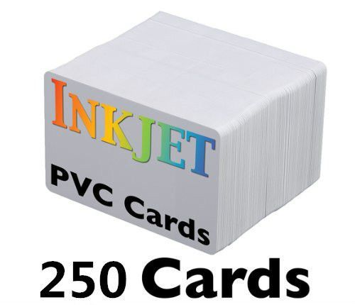 250 PVC Cards 30 Mil - ID Printer - Blank White, Credit Card size