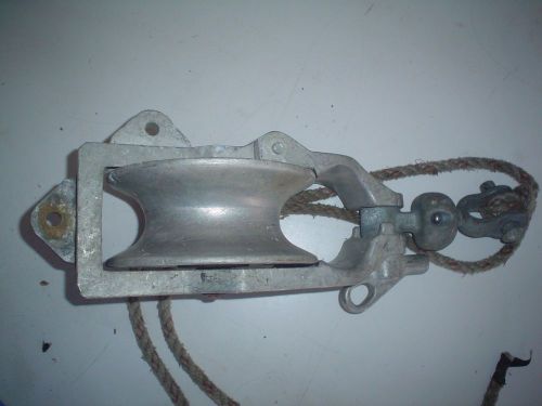SHERMAN REILLY XS-100B ALUM DROP SIDE STRINGING SNATCH BLOCK PULLEY ROPE WIRE