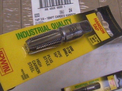 Wholesale Quality 24 New Pipe Taps 1/4-18 NPT Irwin / Hanson U.S.A.