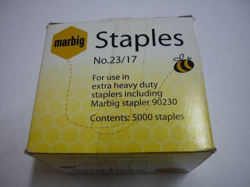 Marbig staples No.23/17 for using in extra heavy duty staplers box 5000 c. 90208