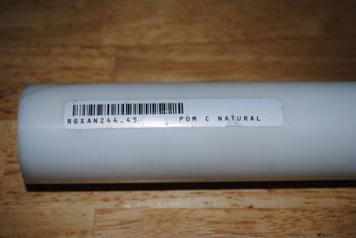 1.75&#034; diameter x 36&#034; inch natural color acetal rod delrin plastic bar roundstock for sale