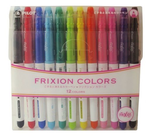 New Pilot FriXion Colors Erasable Marker 12 Color Set Japan eraser ballpen