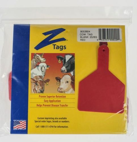 Z Tag Blank Cow ID tag, Red, 25/pk (sc-362343)