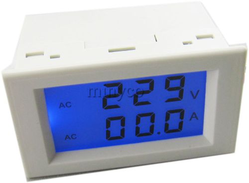Dual display 80-300V/0.1-100A Digital AC Voltmeter ammeter voltage Current gauge