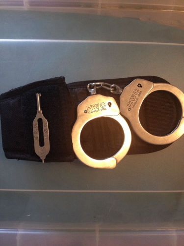 HWC Stainless Steel Handcuffs With Slotted Universal Handcuff Key