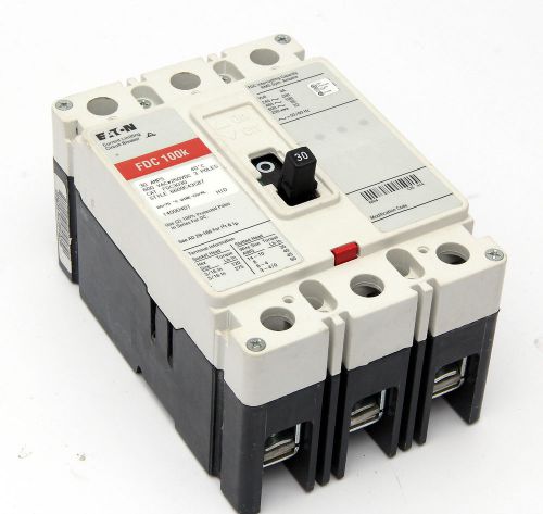 Eaton fdc 100k  fdc3030 3 pol3 30 amp 600vac current limiting curcuit breaker for sale
