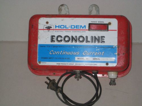 HOL-DEM ECONOLINE MODEL 51 CONTINUOUS CURRENT ELECTRIC FENCE CONTROLLER 110V IN