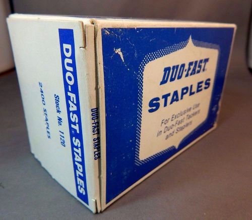 Box of DUO-FAST Number 1120 1/2 by 5/8 Inch Crimping Staples BOX OF 2400 PIECES