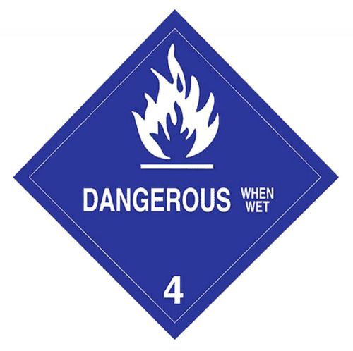 3-pack &#034;dangerous when wet&#034; 4-inch vinyl dot decals / bumper stickers - 22-05-01 for sale