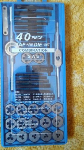 40 piece metal tap and die set combo sae tools