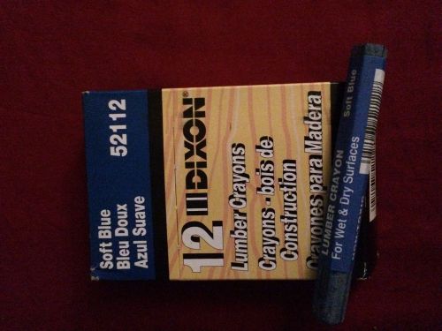 Dixon Lumber Crayon Construction Crayons Soft Blue #52112  Box of 12  NEW