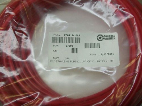 New coilhose pneumatics polyethylene tubing pe0417-100r 1/4&#034; od x 170&#034; id 100&#039; for sale