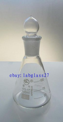 Erlenmeyer flask, 100 ml with ground-in glass stopper for sale