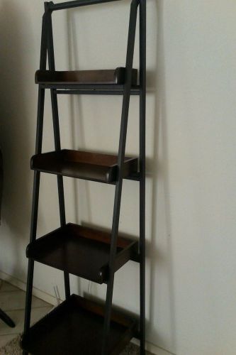 Ladder Style Multi-Purpose Wooden Shelf 65&#034; tall