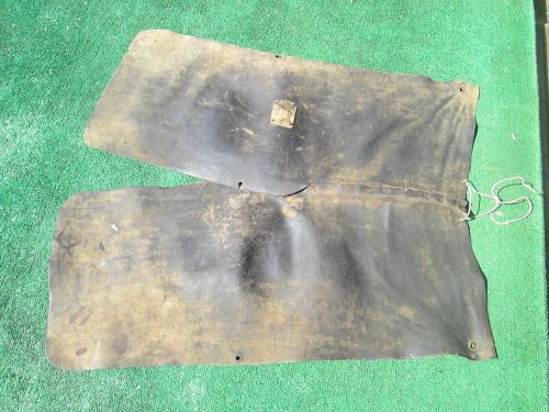 Vintage used heavy suede leather work bib apron chaps welding blacksmith for sale