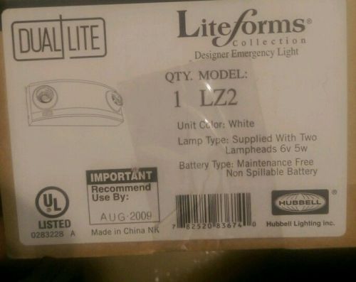 Hubbell dual lite lithoforms lz2  emergency lights w/ 90 minute battery backup for sale