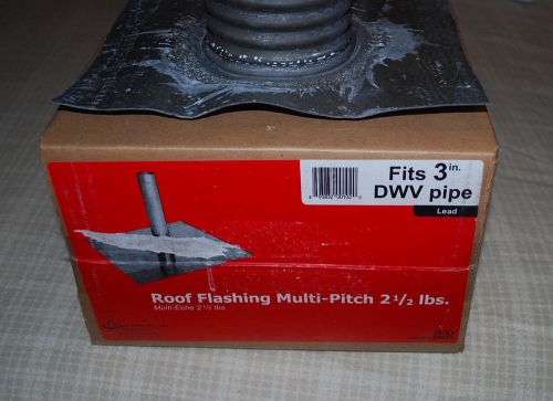 Roof Flashing Lead multi-pitch 2 1/2 lbfits 3&#034; DWV pipe