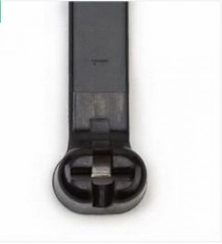 3M #CTSB11BK50-C Black Nylon 6/6 Standard Cross Section Steel Barbed Cable Tie