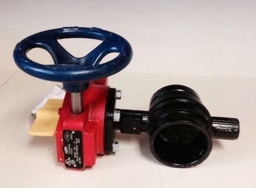 Tyco 3&#034; Butterfly Valve Groove With Supervisory Switch Tamper Proof BFV-N 300PSI