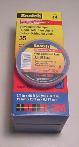 3M SCOTCH PROFESSIONAL 35 (Blue) Color Coding VINYL TAPE (BOX OF 10 ROLLS)