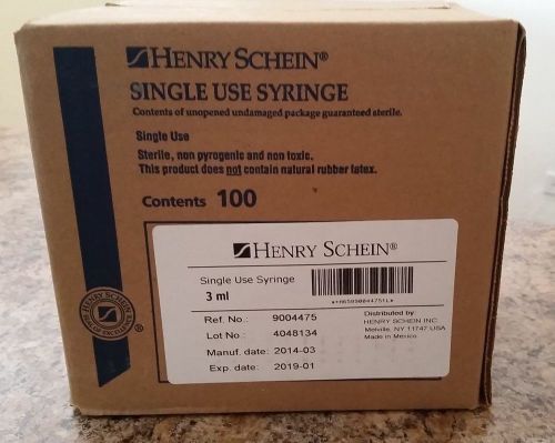 3ml Disposable Syringe 3cc LL (Luer Lok) HSI w/o Needle Sterile 100/Bx