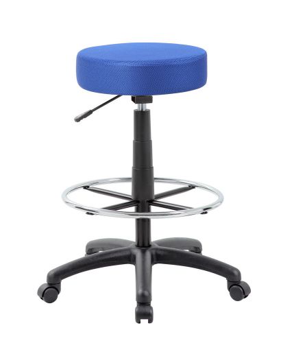 Height Adjustable Mesh Drafting Chair Blue