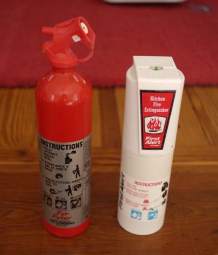 Pair of First Alert Fyre Fyter Kitchen RV Dry Chemical Small Fire Extinguishers