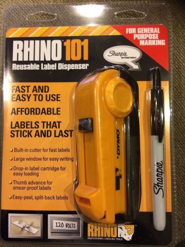 Rhino 101 Dymo Reusable Label Maker - NIB