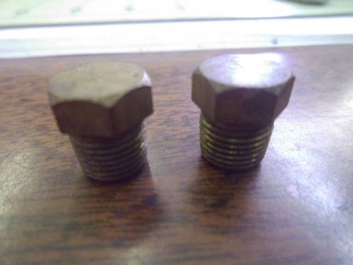 (2)  1/8&#034; HEX HEAD PIPE PLUG BRASS PIPE FITTING #58058
