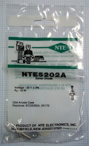 NTE5202A 30V 5% 10W Zener 1N2989B Equivalent for Early UREI 1176 Power Supply