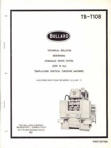 Bullard Dulletin Describing Hydraulic Servo Syste