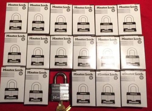 (18) new master lock commercial padlocks 1ka keyed alike hardened shackle lot for sale