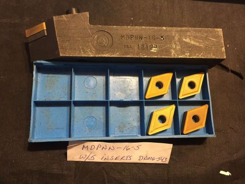 MDPNN 16-5 Tool Holder w/ Box of 5 Mixed DNMG 543 Carbide Inserts