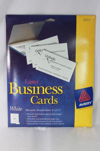 Avery 5371 - Perforated Business Cards, Laser, White - 250 Cards  2&#034; x 3.5&#034;  NEW