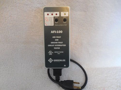 Greenlee AFI-100 Arc Fault/Ground Fault Circuit Interrupter Test