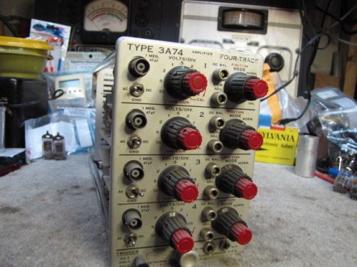 Tektronix Plug-in model 3A74 4 trace amplifier, complete with manual