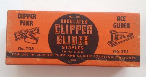 Vintage Box 5000 Ace Staples No. 700 for Clipper Plier 702 / Ace Glider 701 NEW